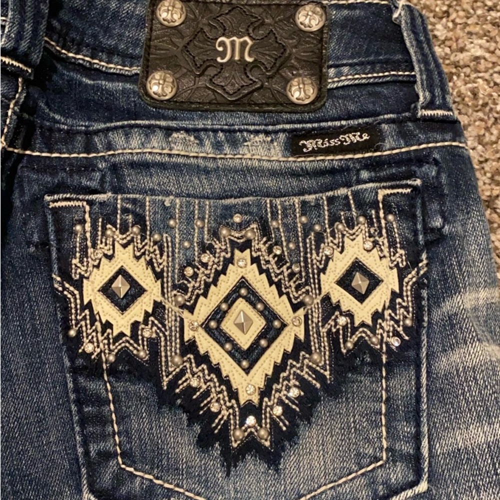Miss Me Embellished Jeans with Tribal Pattern - Size 28/Inseam 34 - Never Worn